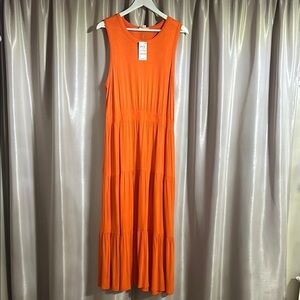 Style & Co. Vibrant Orange Maxi Dress